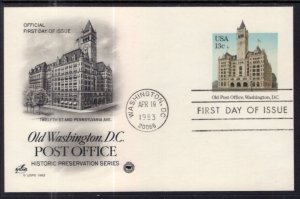 US UX99 Old Washington DC Post Office Postal Card PCS Artcraft Variety U/A FDC