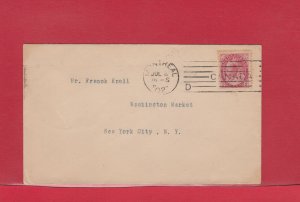 MONTREAL STRAIGHT LINE 'CANADA' flag 'D' 1902 Cover to USA nice