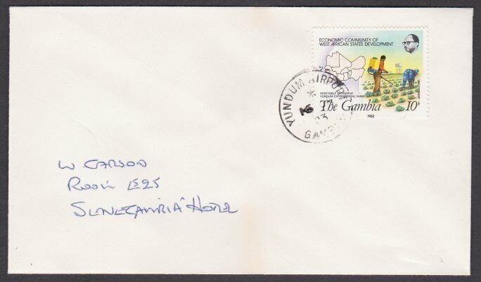 GAMBIA 1983 cover YUNDUM AIRPORT cds........................................T320