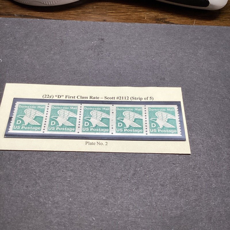Scott#2112-PNC5 #2(22c Eagle)First Class “D” Rate-MNH-US