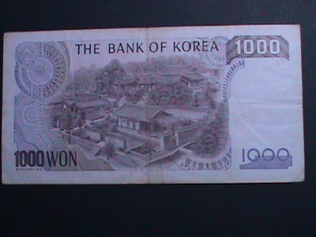 ​KOREA-BANK OF KOREA 1000 WON  LIGHT CIRCULATED VERY FINE WE SHIP TO WORLDWIDE