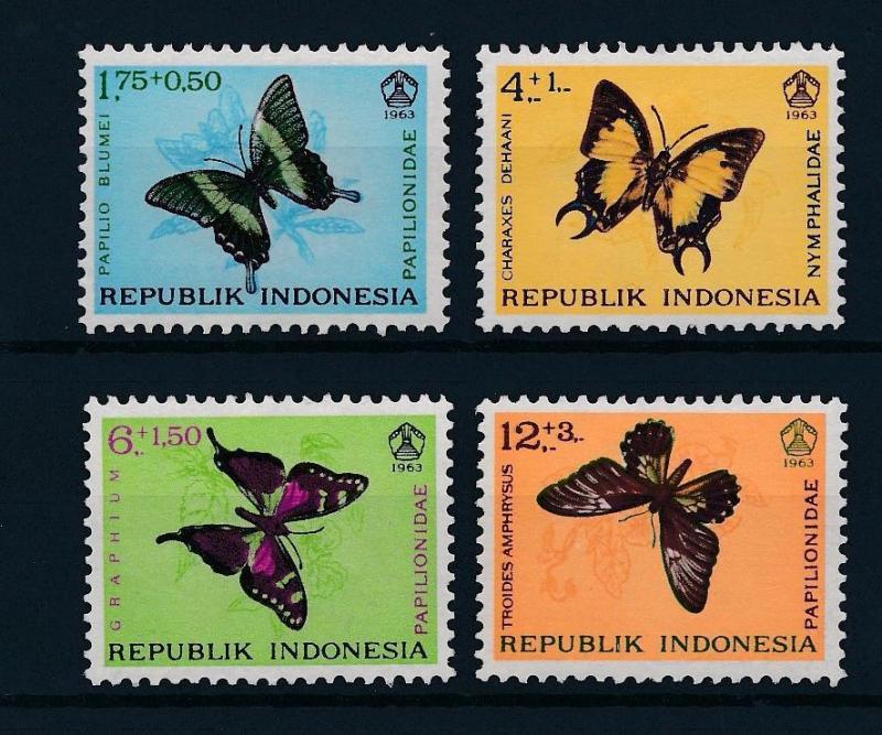 [39364] Indonesia 1963 Butterflies Schmetterlingen Papillons  MLH