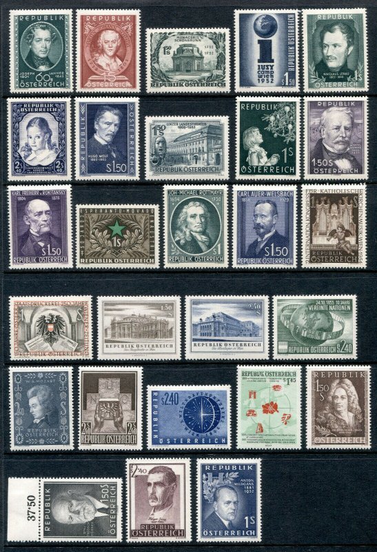 AUSTRIA 574//616 -27 diff Mint, LH Fine-Very Fine  CV $196 TJ 1/19 