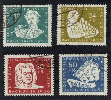 Germany DDR #B17-20 used cpl Bach