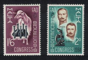 Malta Anti-brucellosis Congress 2v 1964 MNH SC#298-299 SG#316-317