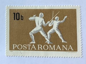 Romania 1969 Scott 2070 used - 10b, sports,  Fencing