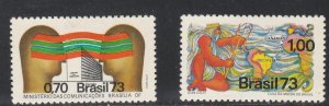 Brazil # 1281-1282, Communications, Mint Hinged, 1/3 Cat