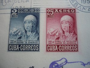 Stamps  - Cuba - Scott# C50b - Used Souvenir Sheet of 2 Stamps - First Day Cover