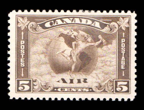 CANADA C2 Unused No Gum 5¢ Air Mail CV $70.00 As Gummed  (6r)