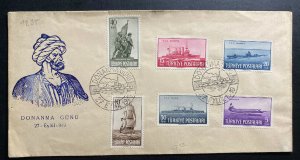 1949 Turkey First Day Cover FDC Donanma Gunu Sc#990-95 Marine Sakarya