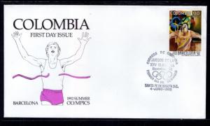 Colombia C851 Olympics U/A FDC