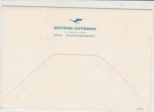 Germany 1959 Lufthansa Slogans Interpex Germany-USA Flight Stamps Cover Rf 25912