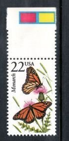 US 2287 MNH North American Wildlife w/ selvage Monarch Butterflies