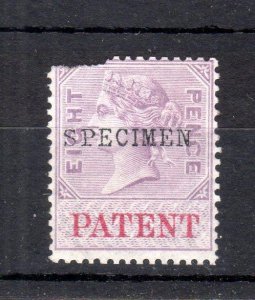 PATENT 8d 'SPECIMEN' (DAMAGED)