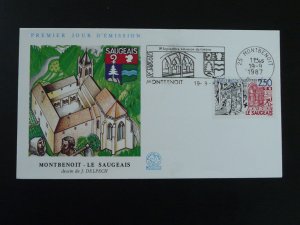 medieval history Le Saugeais FDC with postmark France 1987