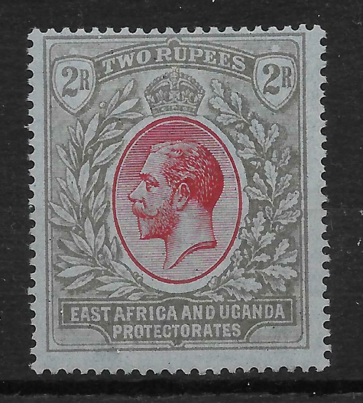 KENYA, UGANDA & TANGANYIKA SG72 1921 2r RED & BLACK ON BLUE MTD MINT