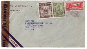 Censored cover Guatemala - USA 1943 