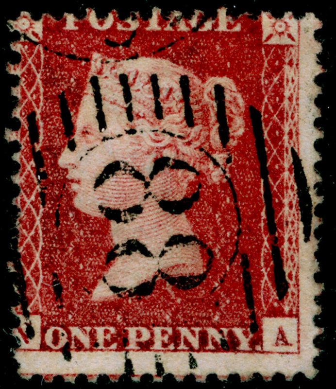 SG41, 1d dp rose-red PLATE 43, LC14, USED. Cat £20. 