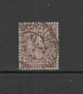 IRELAND #69 1922 2 1/2p COAT OF ARMS F-VF USED c