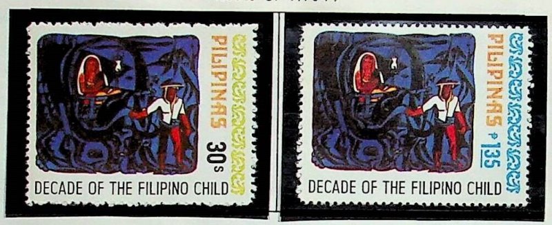 PHILIPPINES Sc 1370-1 NH ISSUE OF 1978 - CHILDREN