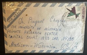 CM) 1965. ARGENTINA MAIL ENVELOPE SENT TO USA. AIR MAIL STAMP. XF