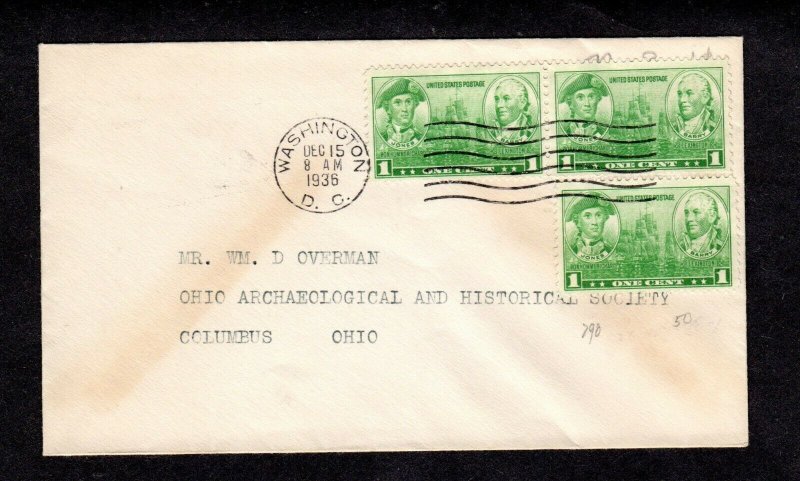 First Day of Issue Cover  SCOTT # 790  FDC   CV = $ 8.50   Lot 190139 .