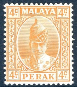 MALAYA (PERAK)-1939 4c Orange Sg 107 LIGHTLY MOUNTED MINT V18775