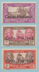 NEW CALEDONIA Q4 - Q6 PARCEL POST  MINT HINGED OG * SET - VERY FINE! - P621