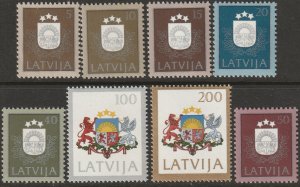 Latvia 300-307 set MNH