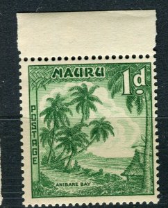 NAURU; 1954 early QEII issue fine Mint 1d. value