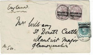 British Bechuanaland 1904 Serowe cancel on cover to England, SG 60-61