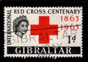 Gibraltar Scott 162 Used QE2 Red Cross stamp