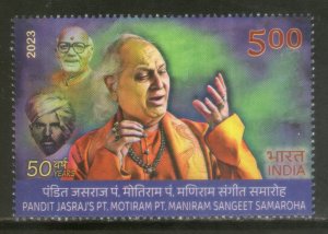 India 2023 Pt. Jasraj P Motiram P Maniram Music Festival 1v MNH