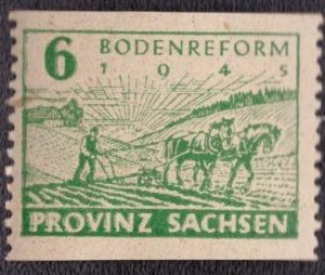 Germany DDR Russian Occupation Saxony 1945 -  13N12 MNH Perforated