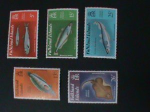 ​FALKLAND ISLANDS-1981-SC#334-8 LOVELY RARE COD FISHES MNH-VERY FINE