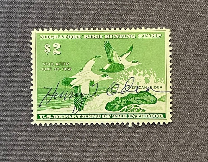 RW24, $2.00 American Eider, Used, CV $20.00