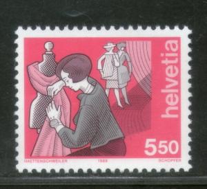 Switzerland 1989 Industry Dressmaker Fashion Design Sc 849 MNH # 134