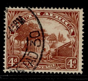 SOUTH AFRICA GV SG35c, 4d brown, FINE USED.