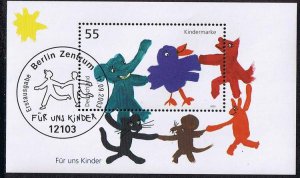 Germany 2003,Sc.#2264 used, souvenir sheet, Drawing of animals