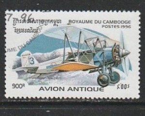 1996 Cambodia - Sc 1531 - used VF -  single - Early Aircraft