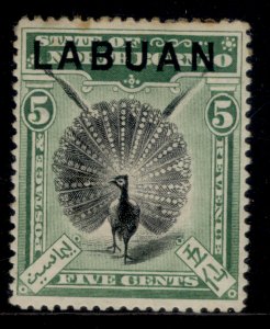 NORTH BORNEO - Labuan QV SG92, 5c green, M MINT. Cat £70.