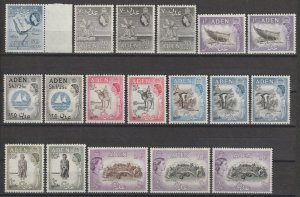 ADEN 1953/63 SG 48/72 MNH Cat £468