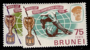 BRUNEI QEII SG140-141, 1966 World cup set, NH MINT.