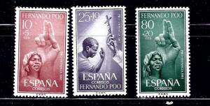 Fernando Po B7-9 MNH 1961  Set