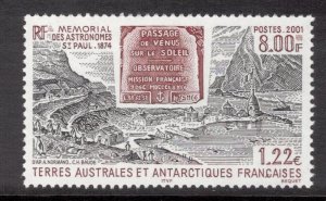 FRENCH ANTARCTIC 2001 Astronomical Memorial; Scott 285, Yvert 297; MNH