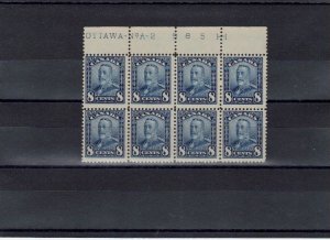 154 Scroll Issue plate block of 8 A-2 F MNH Cat $225 