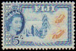 Fiji #160 Single Incomplete Set, 1954, Hinged