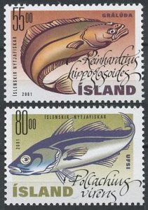 2001 Iceland 971-972 Sea fauna 4,50 €