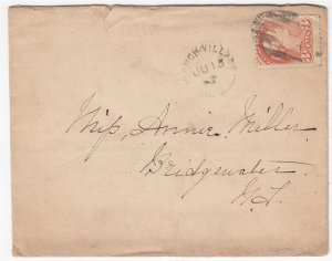 NOVA SCOTIA SPLIT RING TOWN CANCEL ON COVER FRENCH VILLAGE JU 15, 87