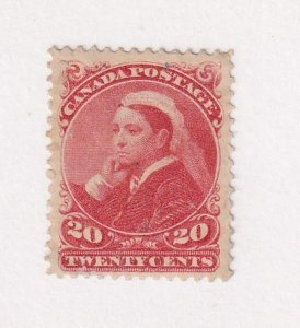 CANADA # 46 VF-MH 20cts VERMILLION CAT VALUE $600 KIMSS30 STAMPS
